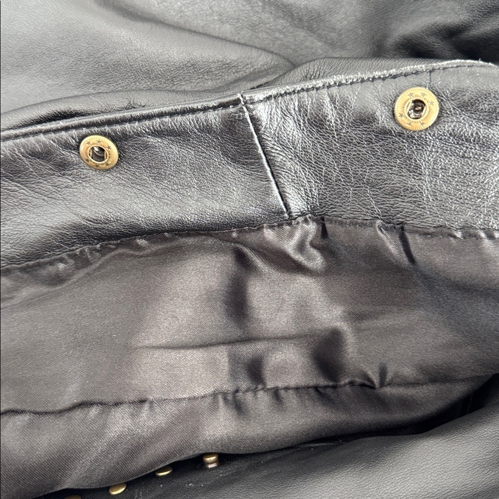 Black Lamb’s Leather Blazer with Studs - Picture 15 of 16
